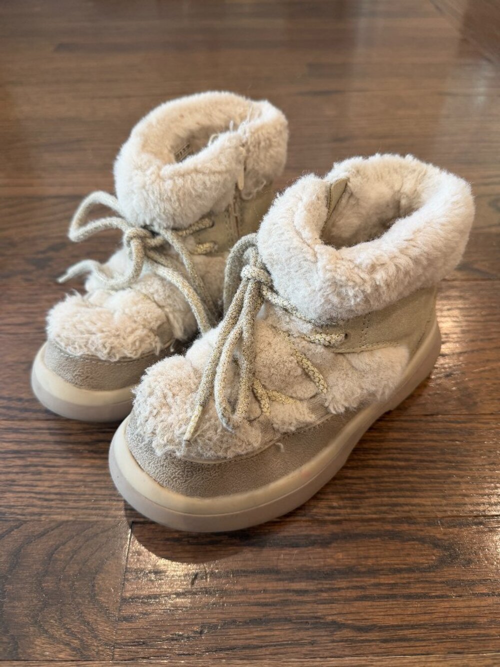 Zara Size 28 (US 11) Faux Fur Boots